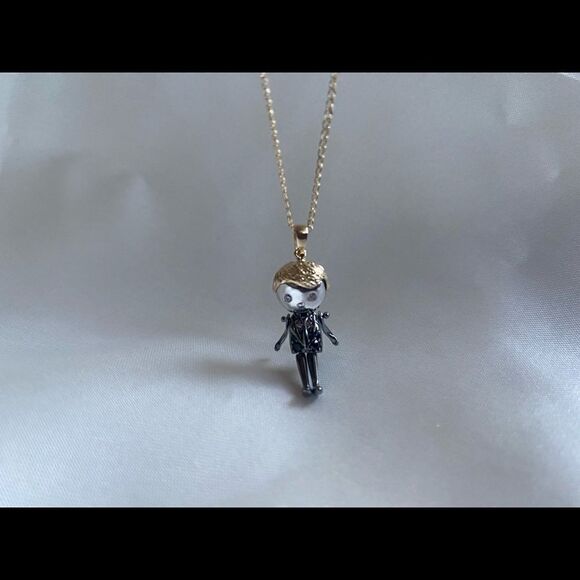 Moving guy 14k real gold 3D pendant trendy jewel - Picture 2 of 9